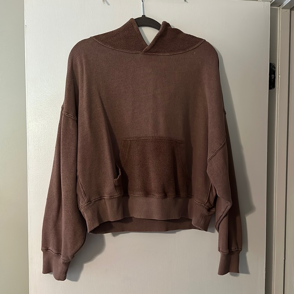 Free People Cropped Hoodie